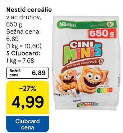 Nestlé cereálie viac druhov, 650 g