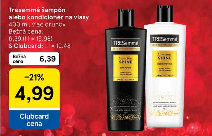 Tresemmé šampón alebo kondicionér na vlasy 400 ml, viac druhov