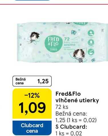Fred&Flo vlhčené utierky 72 ks