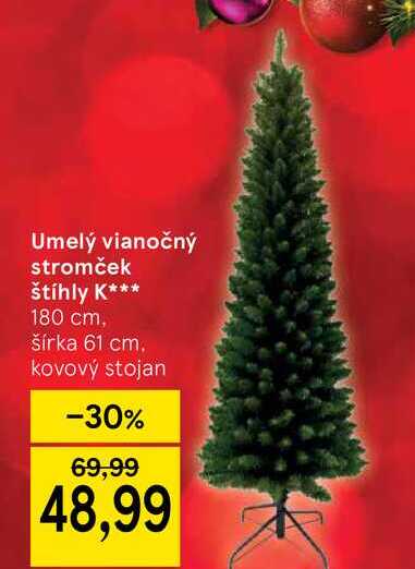 Umelý vianočný stromček štíhly K 180 cm