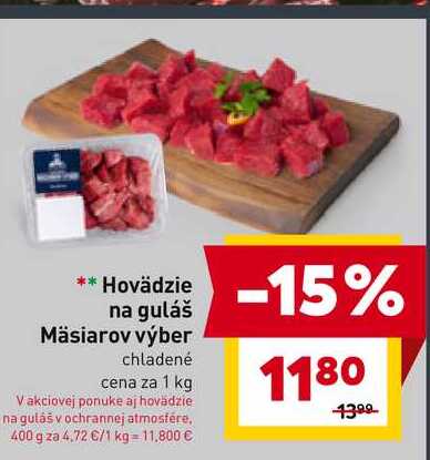 Hovädzie na guláš 400 g 