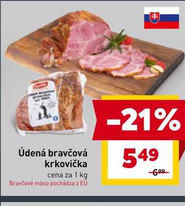 Údená bravčová krkovička cena za 1 kg