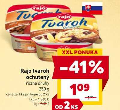 Rajo tvaroh ochutený rôzne druhy 250 g