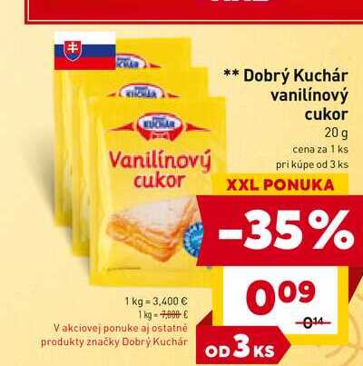 Dobrý Kuchár vanilínový cukor 20g