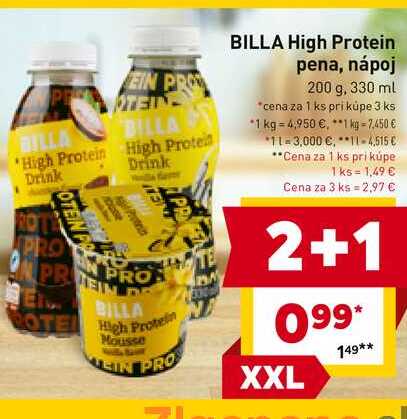 BILLA High Protein pena, nápoj 200 g, 330 ml