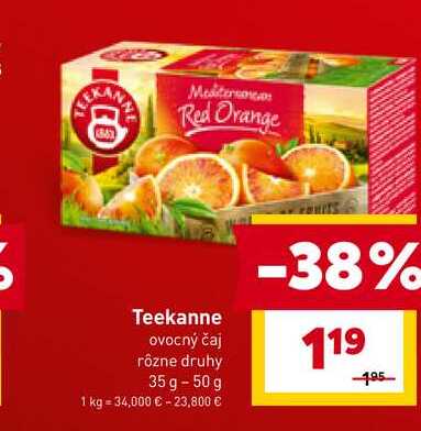 Teekanne ovocný čaj rôzne druhy 35 g - 50 g