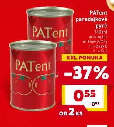 PATent paradajkové pyré 140 ml