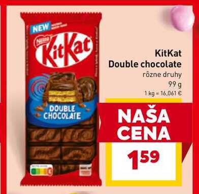 KitKat Double chocolate rôzne druhy 99g