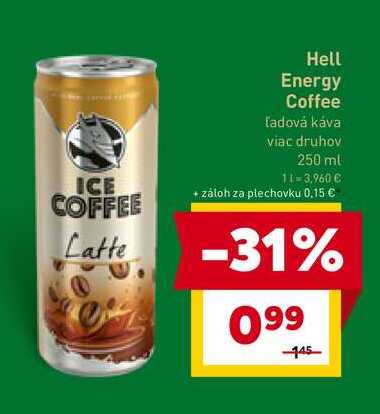 Hell Energy Coffee ľadová káva viac druhov 250 ml