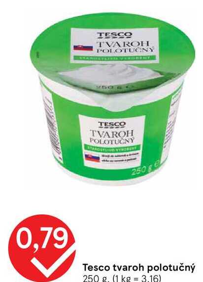 Tesco tvaroh polotučný 250 g 