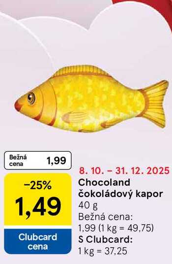 Chocoland čokoládový kapor 40g