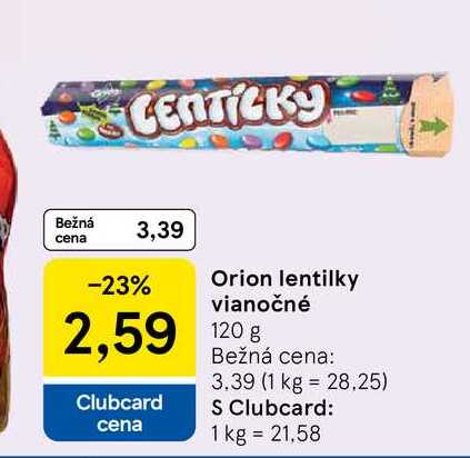 Orion lentilky vianočné 120 g