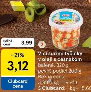Vici surimi tyčinky v oleji s cesnakom balené, 320 g
