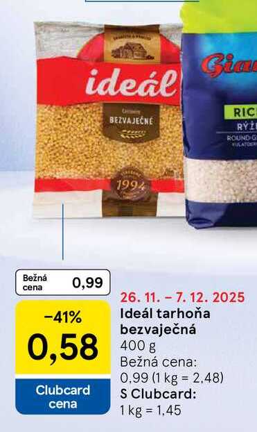 Ideál tarhoňa bezvaječná 400 g