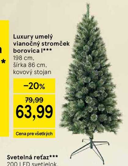 Luxury umelý vianočný stromček borovica 198 cm