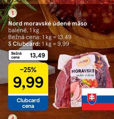 Nord moravské údené mäso balené, 1 kg