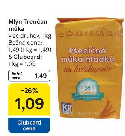 Mlyn Trenčan múka viac druhov 1 kg