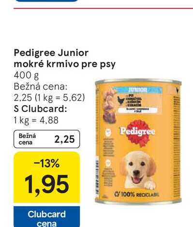 Pedigree Junior mokré krmivo pre psy 400 g 