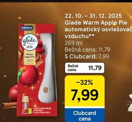 Glade Warm Apple Pie automatický osviežovač vzduchu 269 ml 