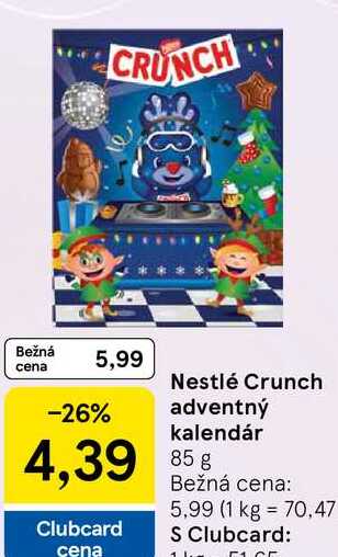 Nestlé Crunch adventný kalendár 85g