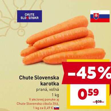 Chute Slovenska karotka praná, voľná 1 kg 
