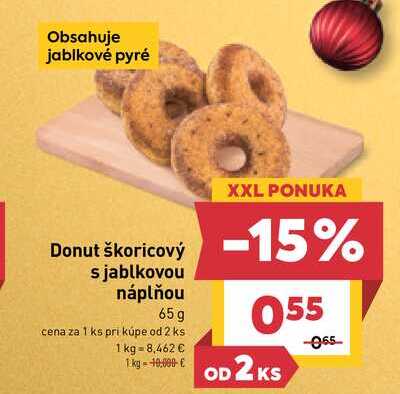 Donut škoricový s jablkovou náplňou 65 g