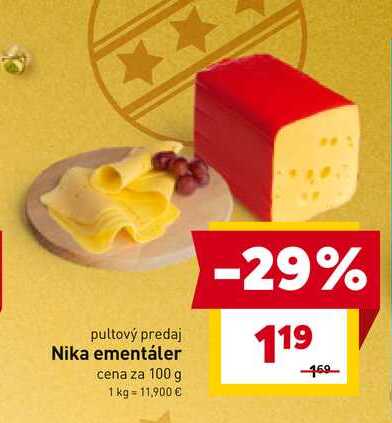 Nika ementáler cena za 100 g