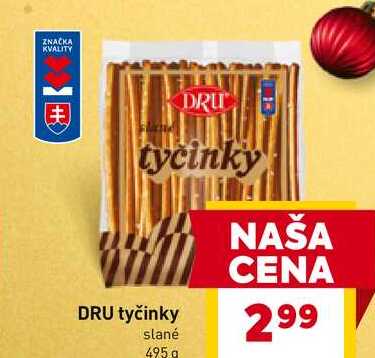 DRU tyčinky slané 495g