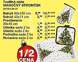 Textilná séria VIANOČNÝ STROMČEK - Rukavica