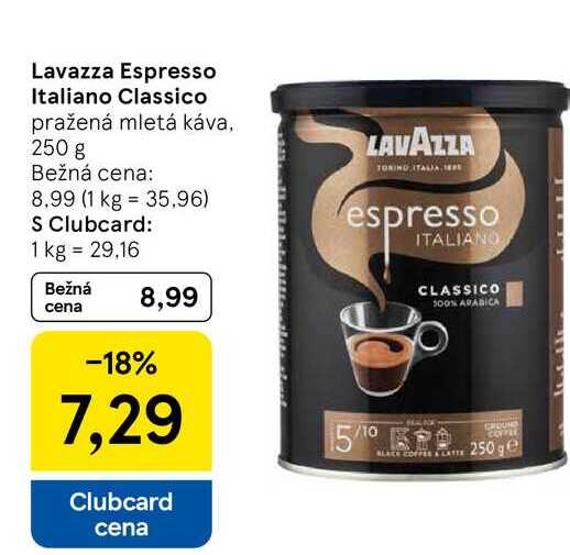 Lavazza Espresso Italiano Classico pražená mletá káva, 250 g