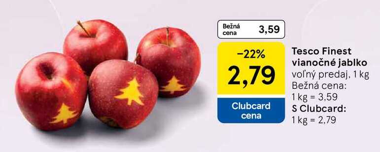 Tesco Finest vianočné jablko voľný predaj, 1 kg