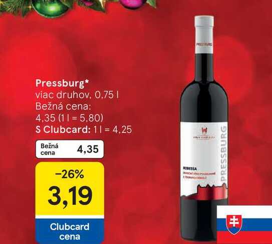 Pressburg viac druhov, 0.75 l