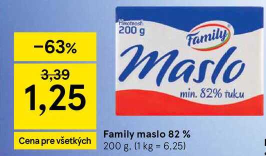 Family Maslo min. 82% tuku 200 g