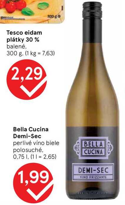 Bella Cucina Demi-Sec perlivé víno biele polosuché, 0,75l