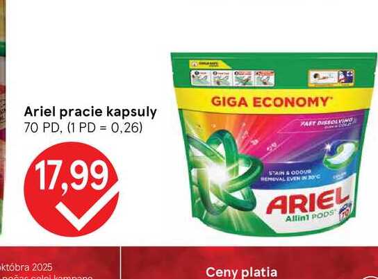 Ariel pracie kapsuly 70 PD