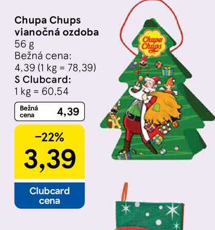 Chupa Chups vianočná ozdoba 56 g