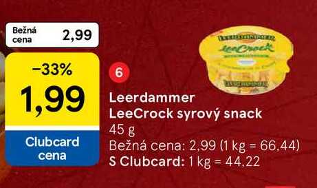 Leerdammer LeeCrock syrový snack 45 g