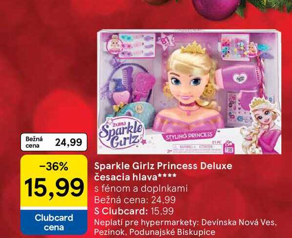Sparkle Girlz Princess Deluxe česacia hlava