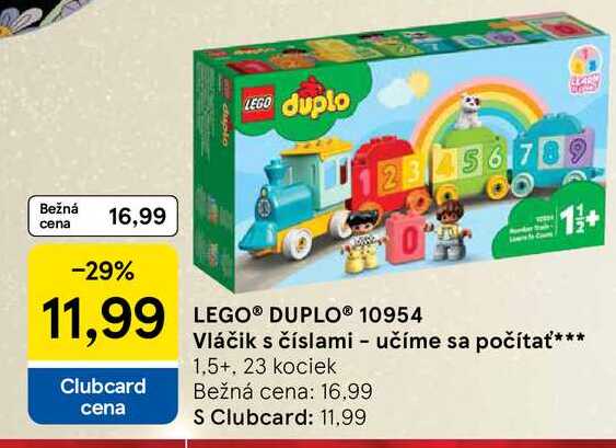 LEGO® DUPLO® 10954 1+ Vláčik s číslami - učíme sa počítať 1,5+, 23 kociek 