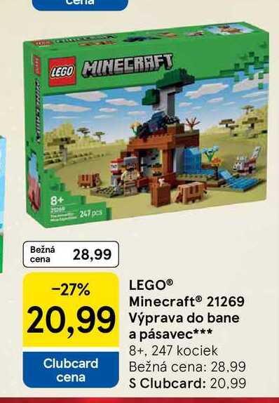 LEGO® Minecraft 21269 Výprava do bane a pásavec