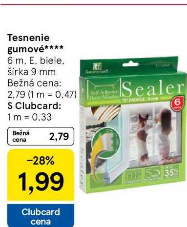 Tesnenie gumové 6 m