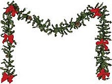 VIANOČNÁ UMELÁ GIRLANDA S MAŠĽAMI