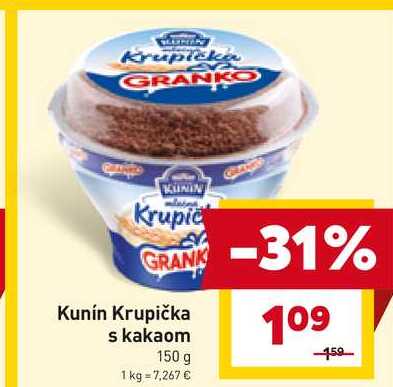 Kunín Krupička s kakaom 150 g 