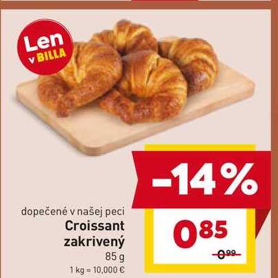 Croissant zakrivený 85 g