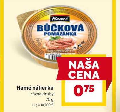 Hamé Nátierka 75g