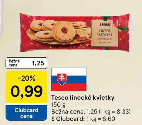 Tesco linecké kvietky 150 g