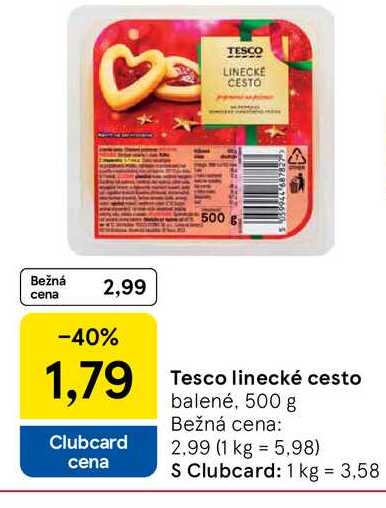 Tesco linecké cesto balené, 500 g