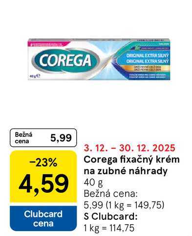 Corega Original fixačný krém 40 g