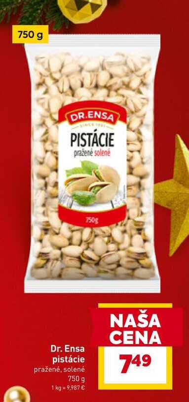 Dr. Ensa pistácie pražené, solené 750 g