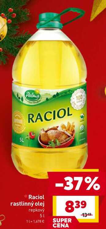 Raciol rastlinný olej repkový 5l